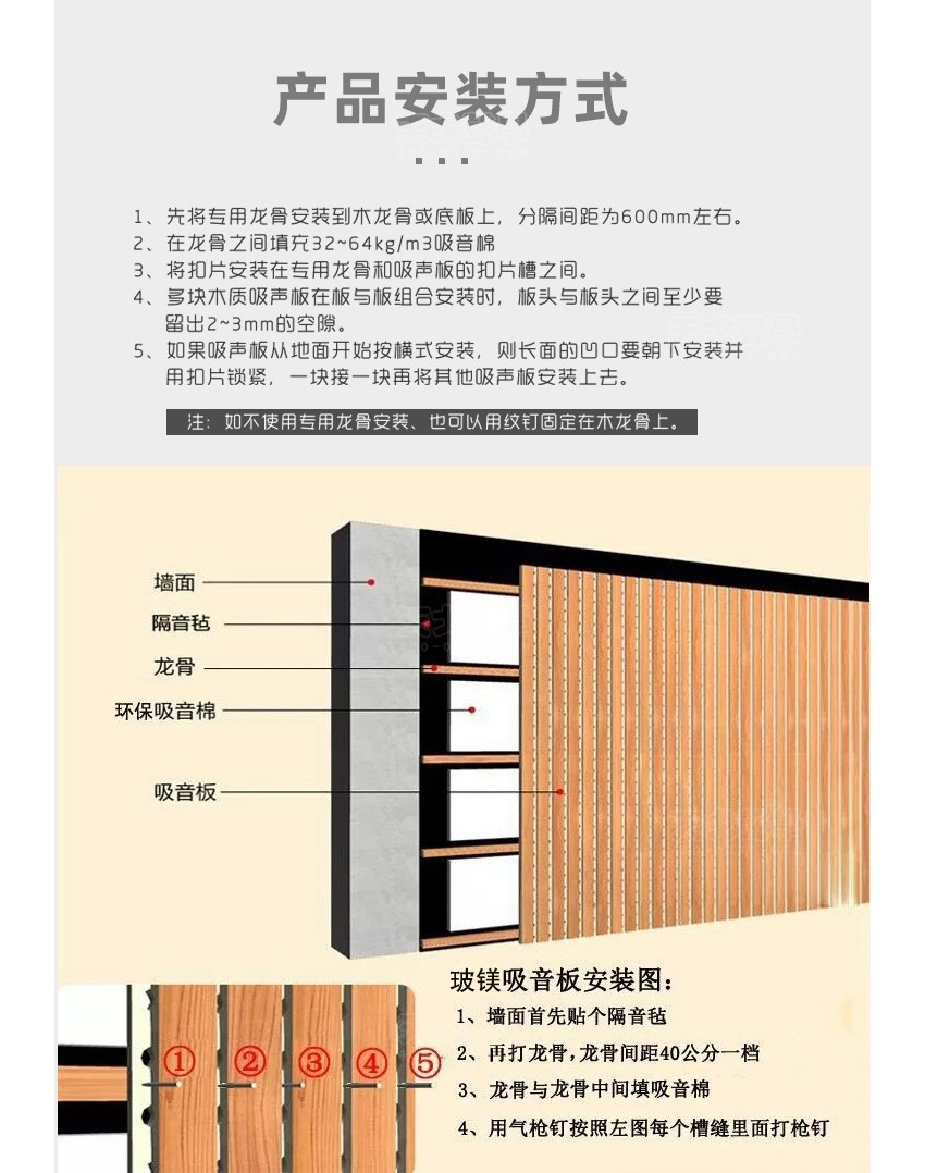 槽型玻鎂吸音板安裝 槽型玻鎂吸音板安裝