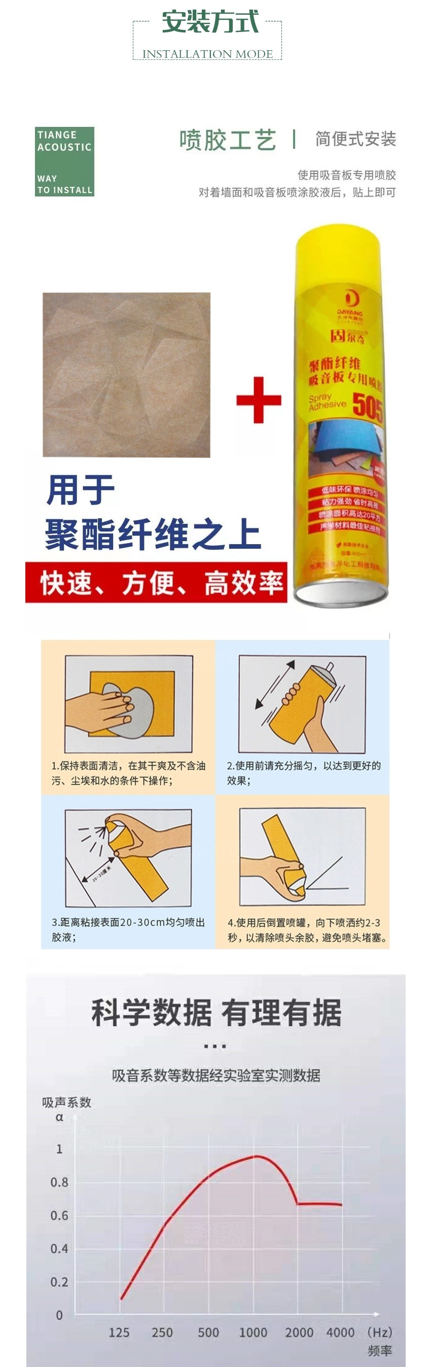 3D寶石聚酯纖維吸音板安裝方式